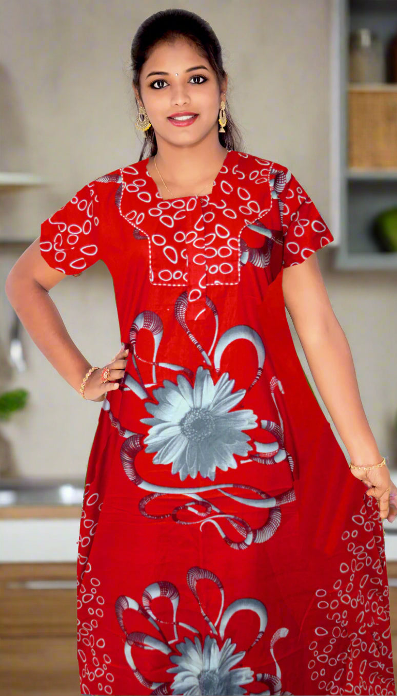 Red Cotton Nighties