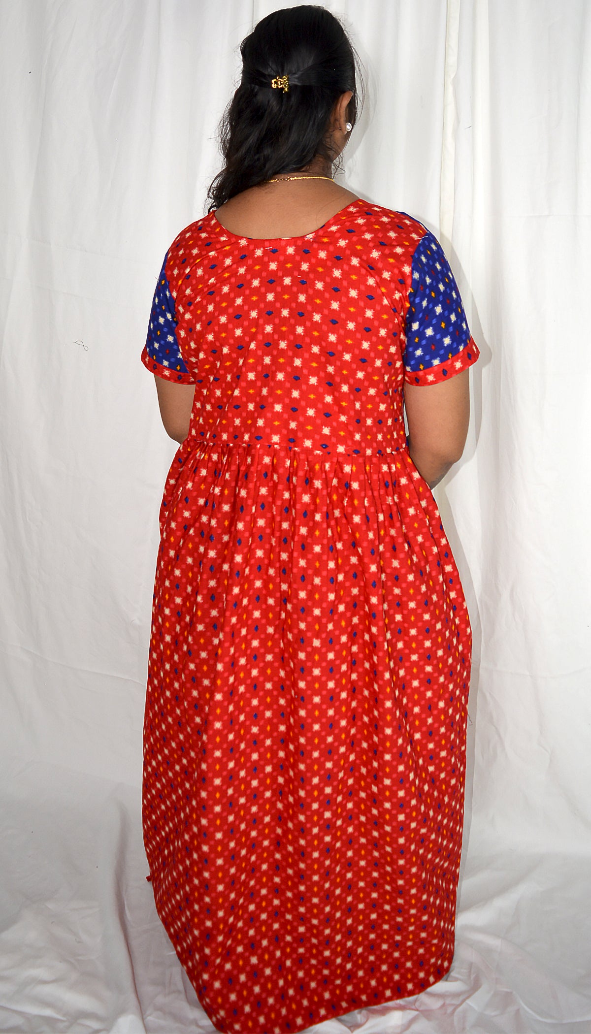 Frock Style Nighty  STRAWBERRY and TEAL GREEN