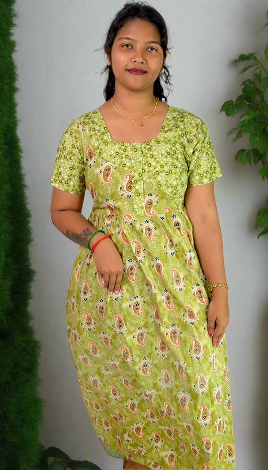 Green Frock Style Nighty
