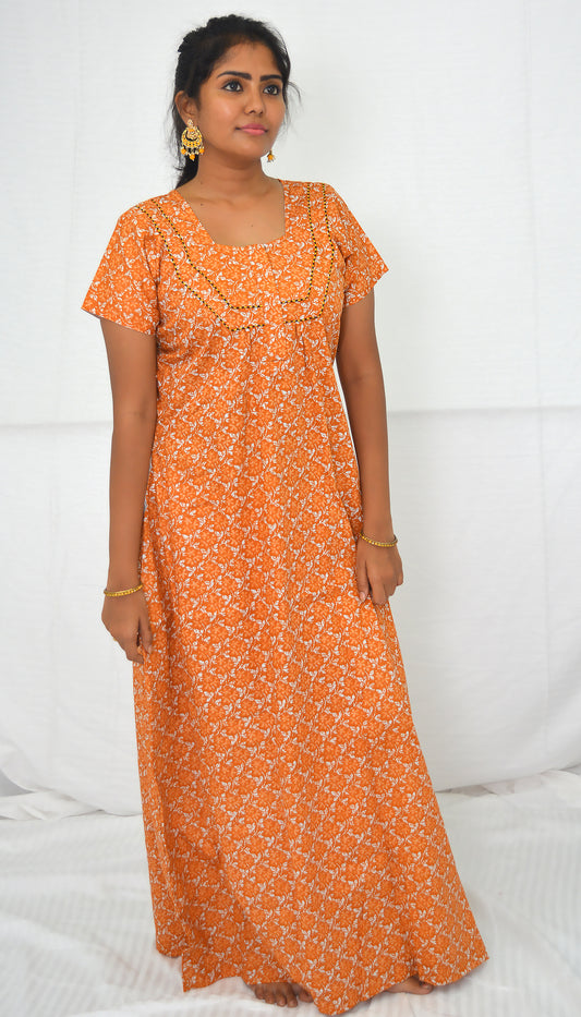 MELON  COTTON  Floral Nighties