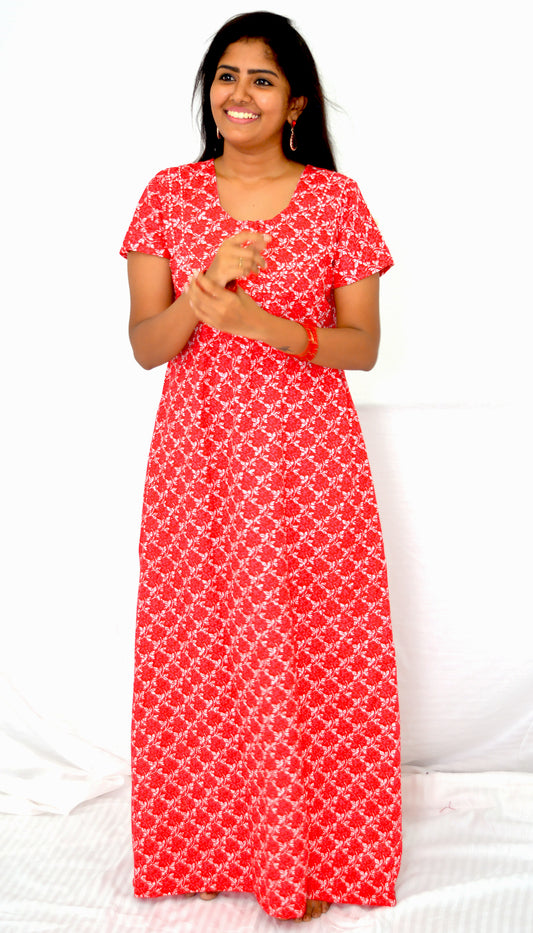 strawberry  cotton  Floral Nighties