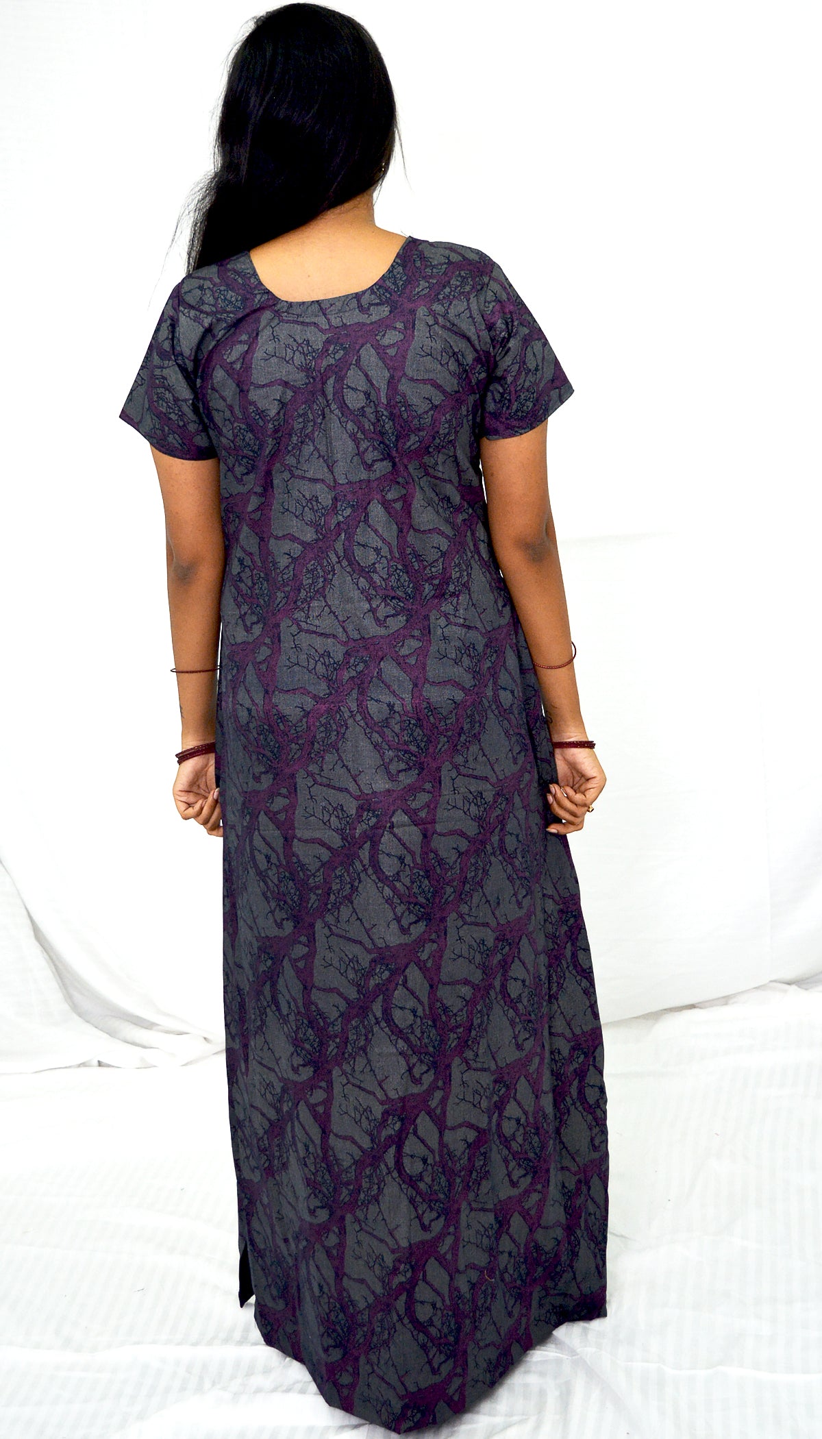 DARK GREK DARK violet cotton Nighties