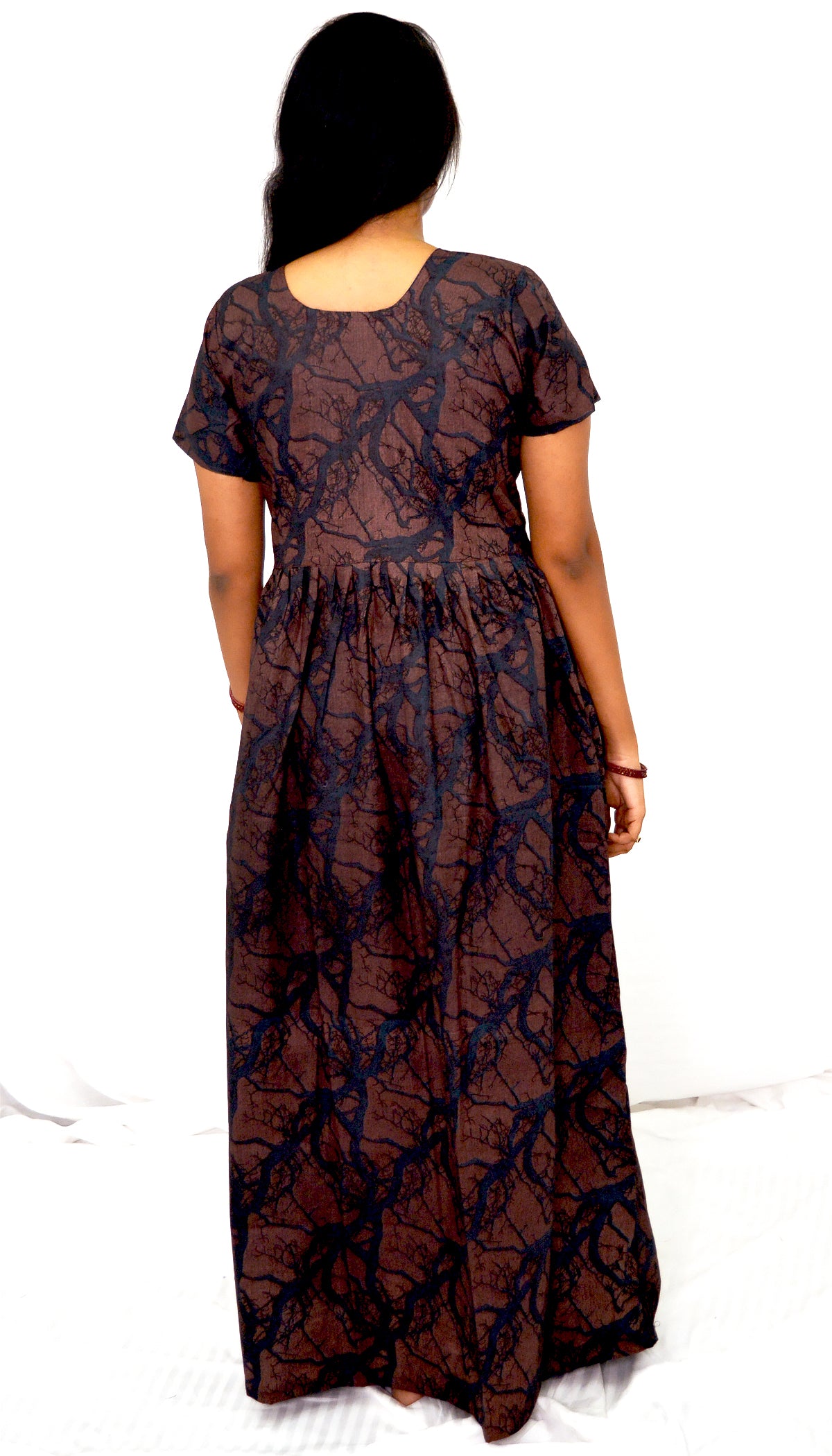 dark brown cotton frock