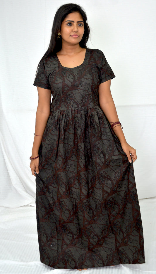 dark gray  cotton frock