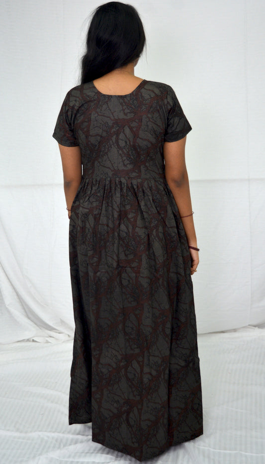 Aisnigha Soft Touch Sleepwear dark gray cotton frock