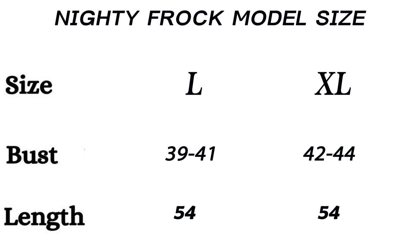 Blue-Gray  Frock Style Nighty