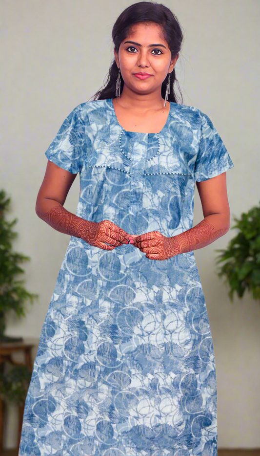 Cotton Light Blue Nighties