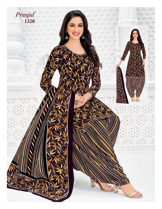 Pure Cotton Unstitched Patiala Salwar Suit Dress Material