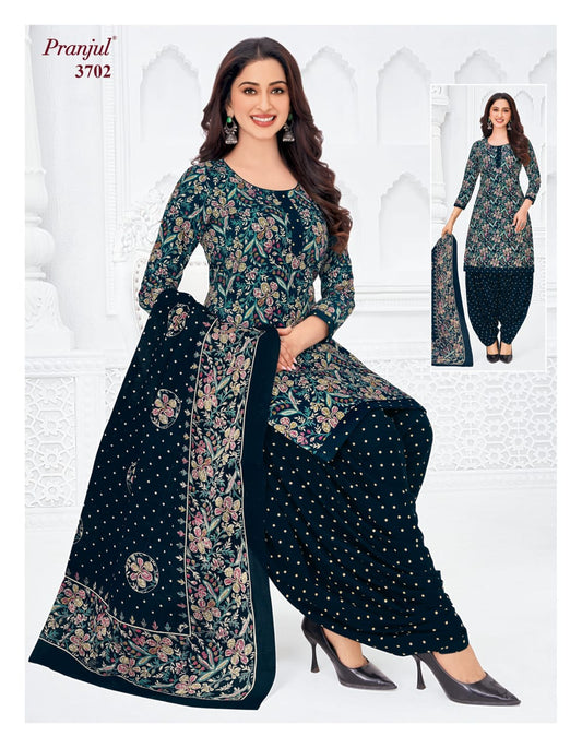 Pure Cotton Unstitched Patiala Salwar Suit Dress Material