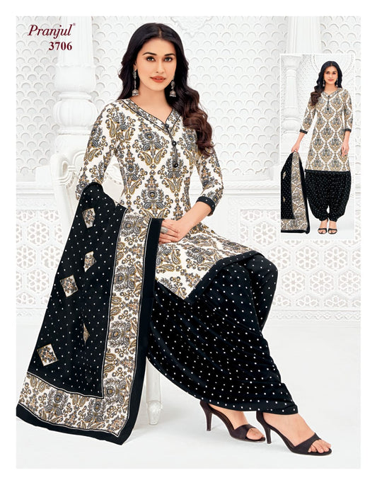 Pure Cotton Unstitched Patiala Salwar Suit Dress Material