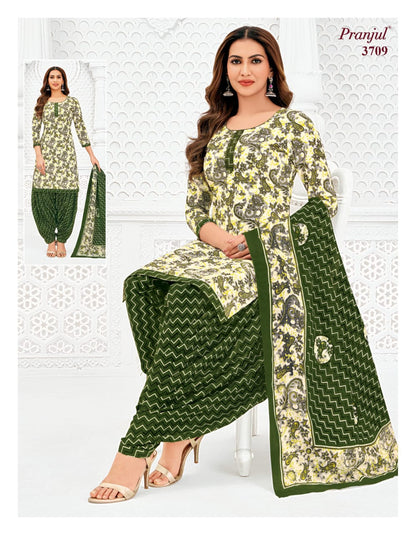 Pure Cotton Unstitched Patiala Salwar Suit Dress Material