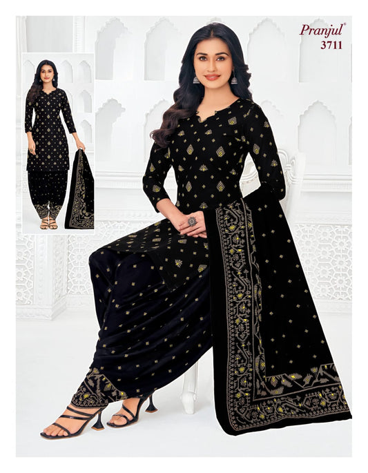 Pure Cotton Unstitched Patiala Salwar Suit Dress Material
