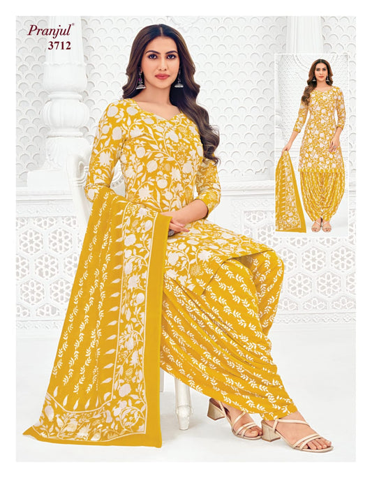 Pure Cotton Unstitched Patiala Salwar Suit Dress Material