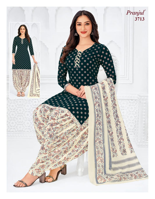 Pure Cotton Unstitched Patiala Salwar Suit Dress Material