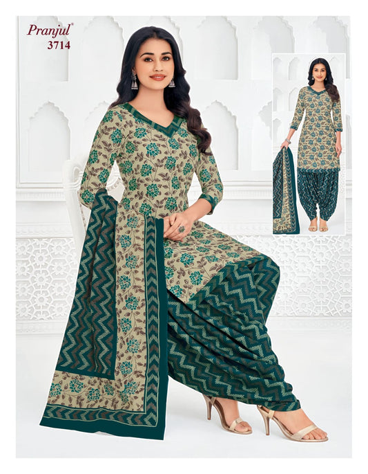 Pure Cotton Unstitched Patiala Salwar Suit Dress Material