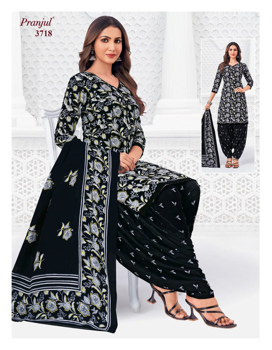 Pure Cotton Unstitched Patiala Salwar Suit Dress Material