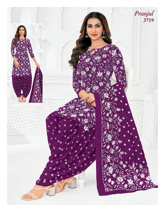 Pure Cotton Unstitched Patiala Salwar Suit Dress Material