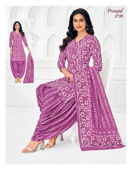 Pure Cotton Unstitched Patiala Salwar Suit Dress Material
