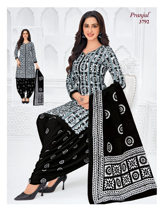 Pure Cotton Unstitched Patiala Salwar Suit Dress Material