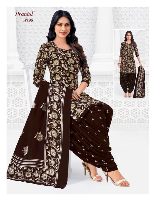 Pure Cotton Unstitched Patiala Salwar Suit Dress Material