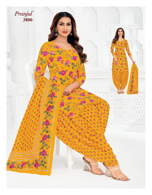Pure Cotton Unstitched Patiala Salwar Suit Dress Material