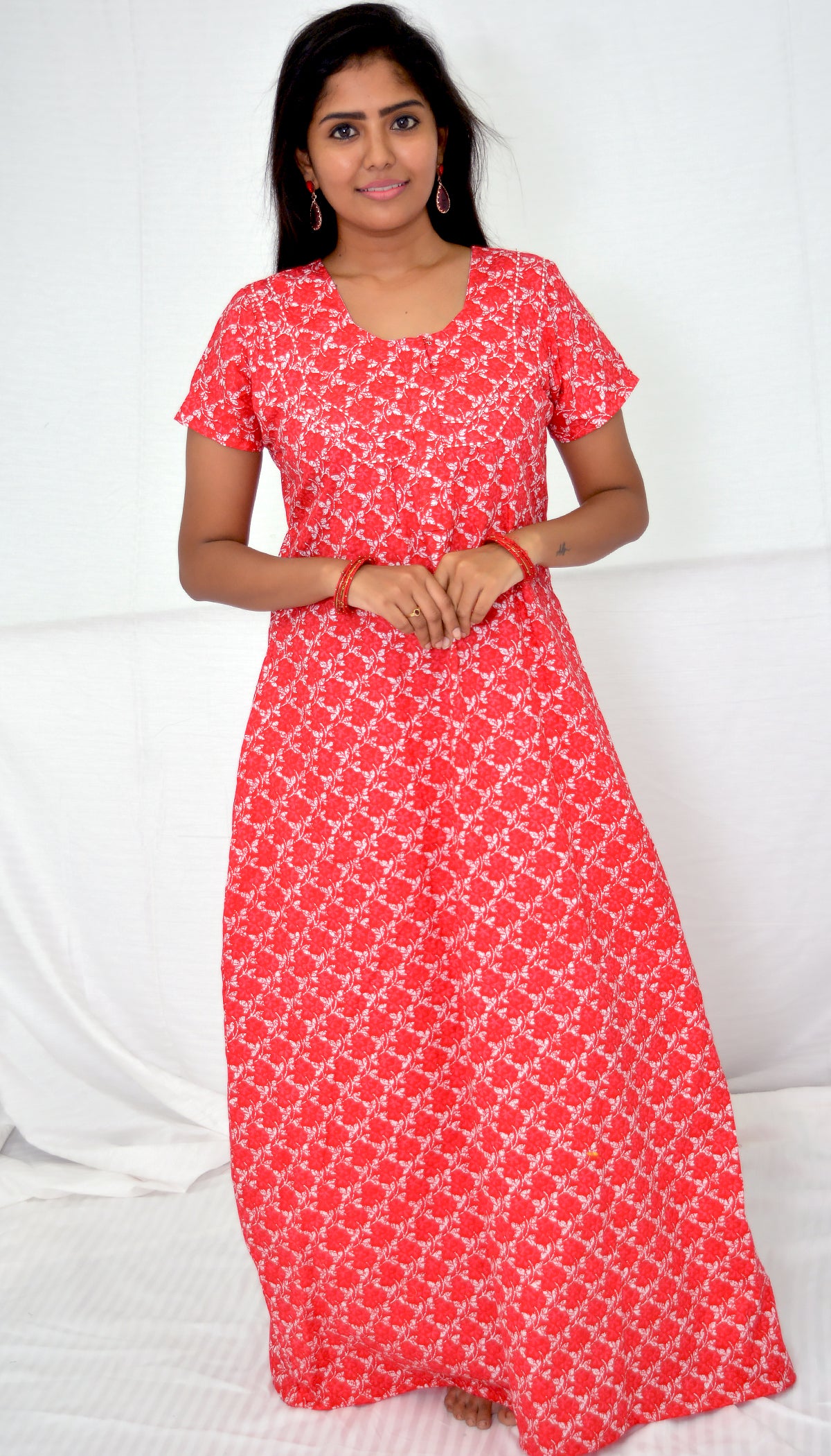 strawberry  cotton  Floral Nighties