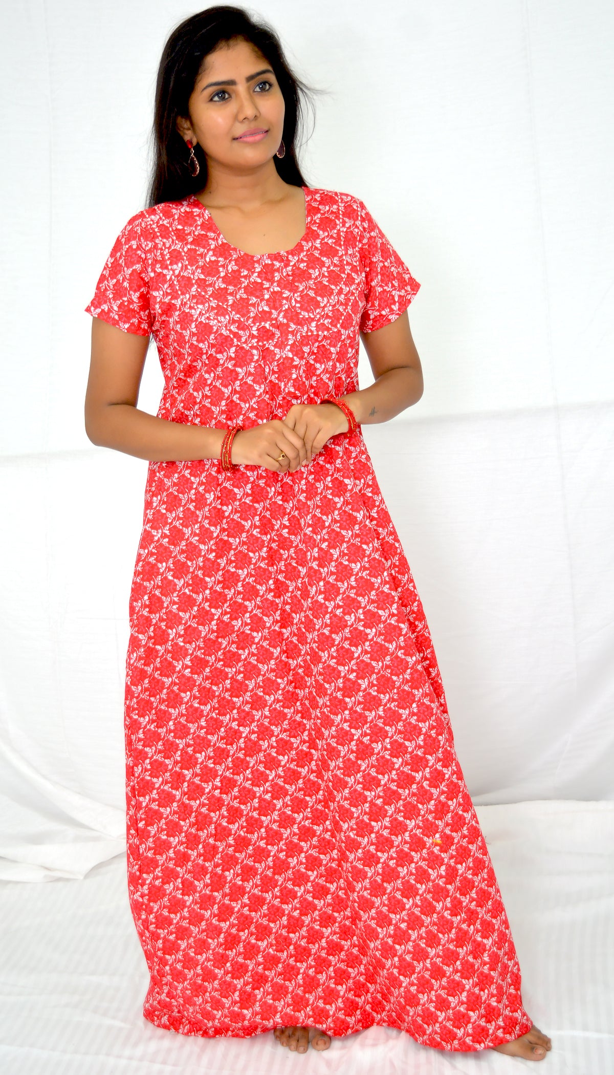 strawberry  cotton  Floral Nighties