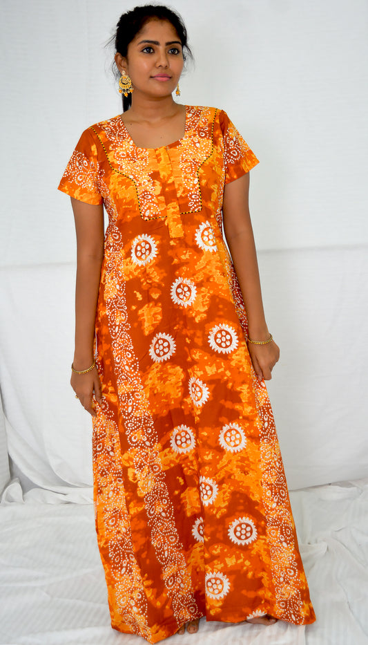 CAYANNE  FLOWER  cotton  Floral Nighties