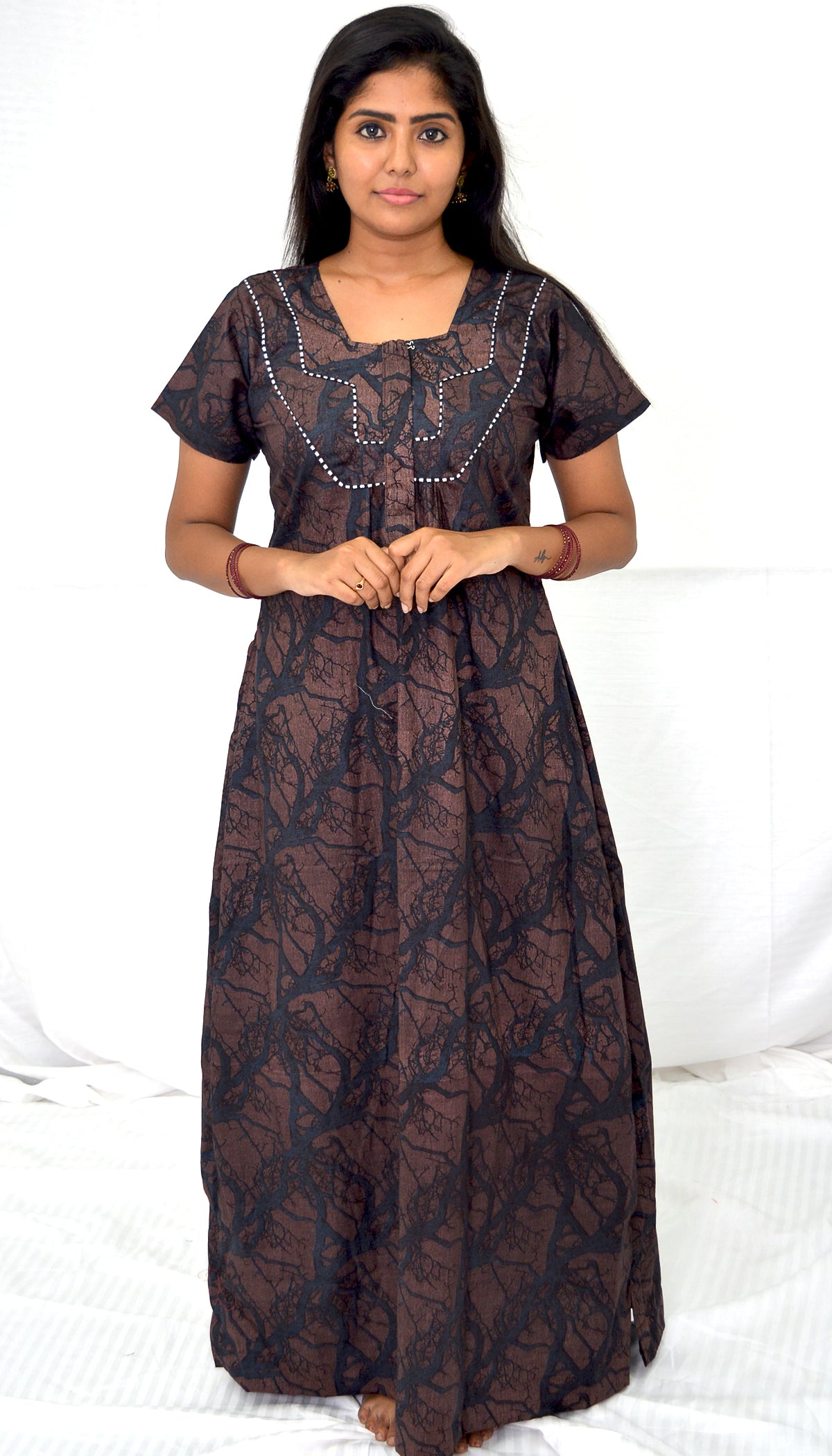Dark grey prussian blue   cotton  Nighties