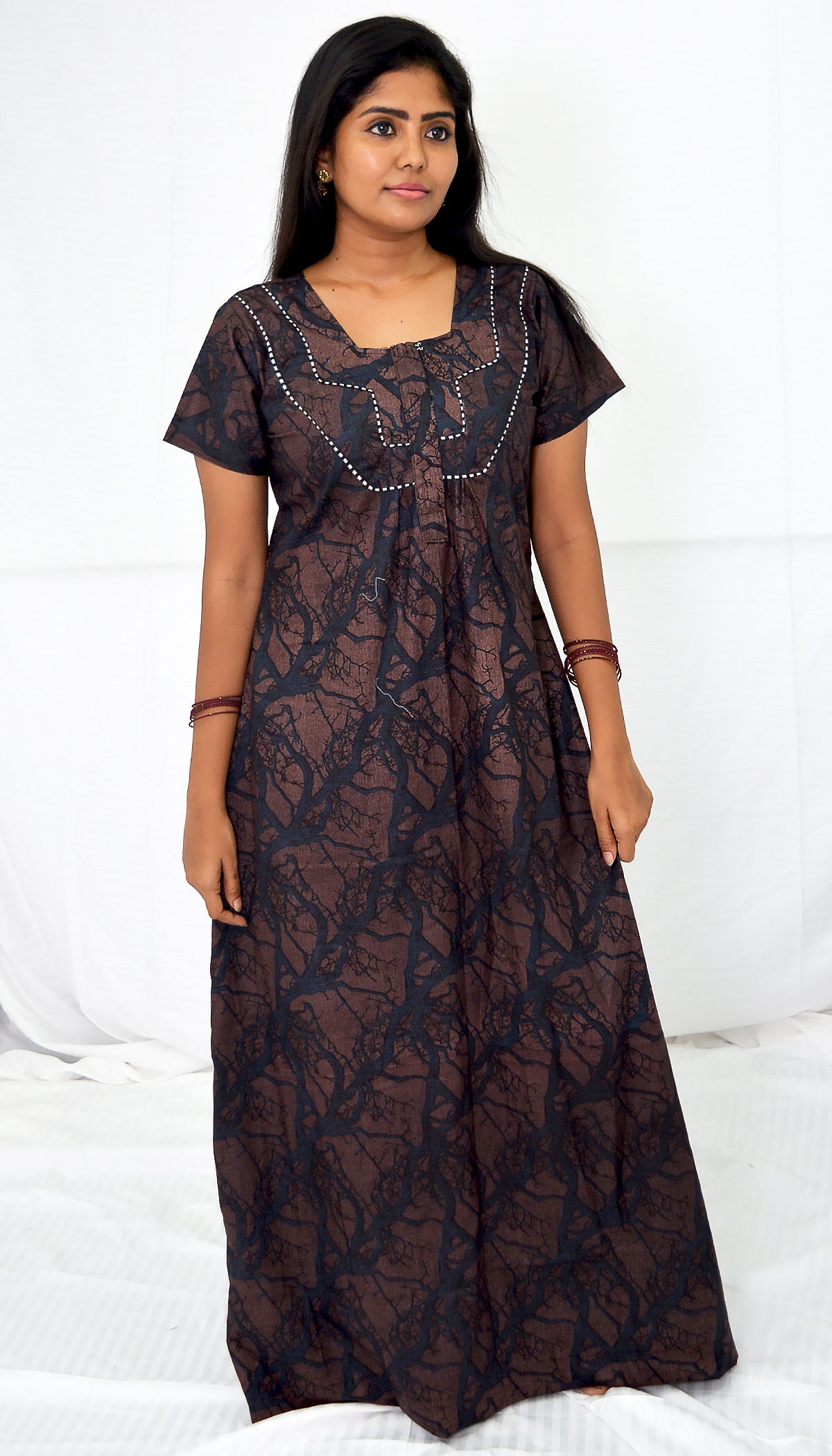 Dark grey prussian blue   cotton  Nighties