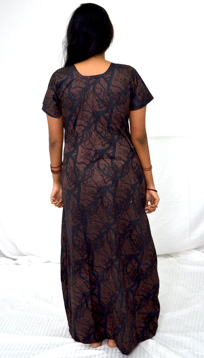 Dark grey prussian blue   cotton  Nighties