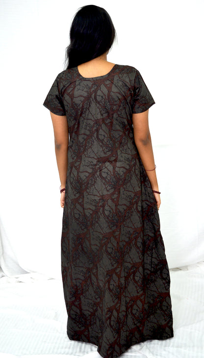 DARK GREK BROWN  cotton  Nighties