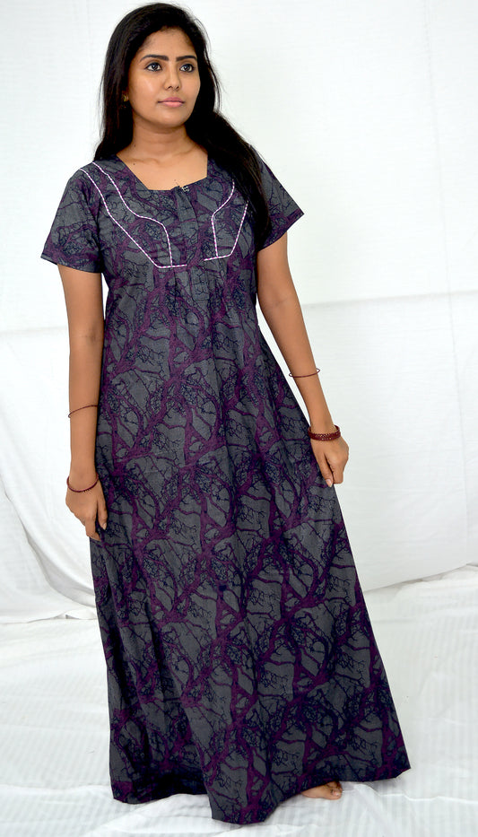 DARK GREK DARK violet  cotton  Nighties