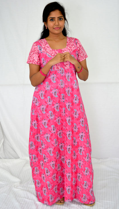 rose  cotton  Nighties