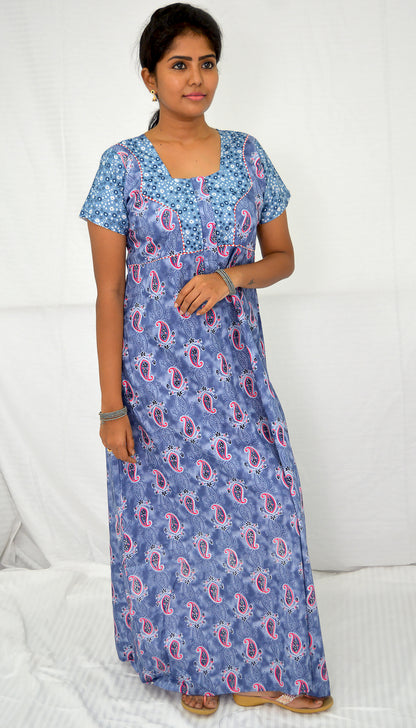 Slate light Grey  cotton  Nighties