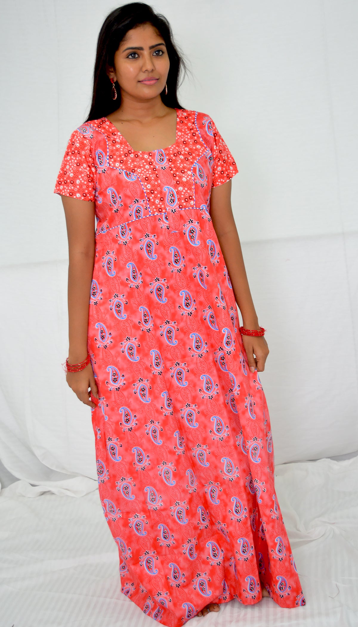 rose red cotton  Nighties