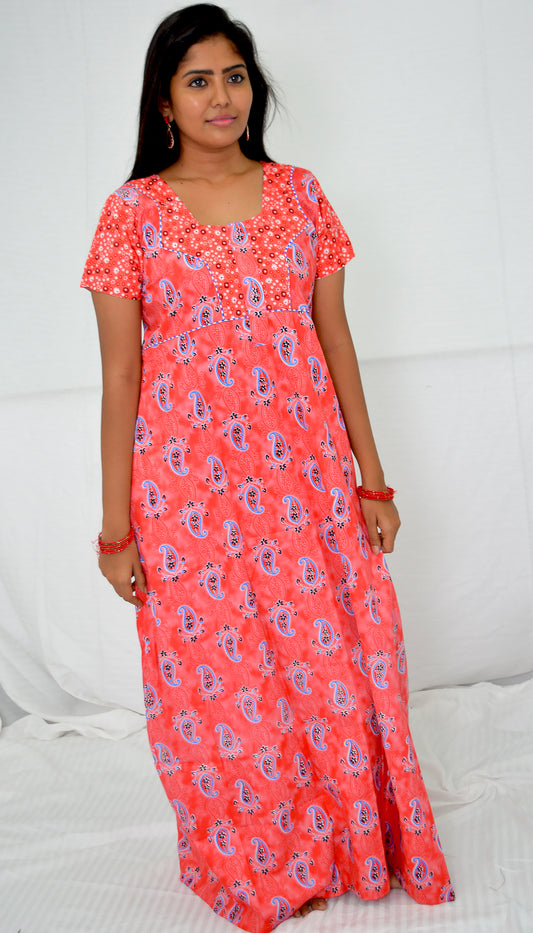 rose red cotton  Nighties
