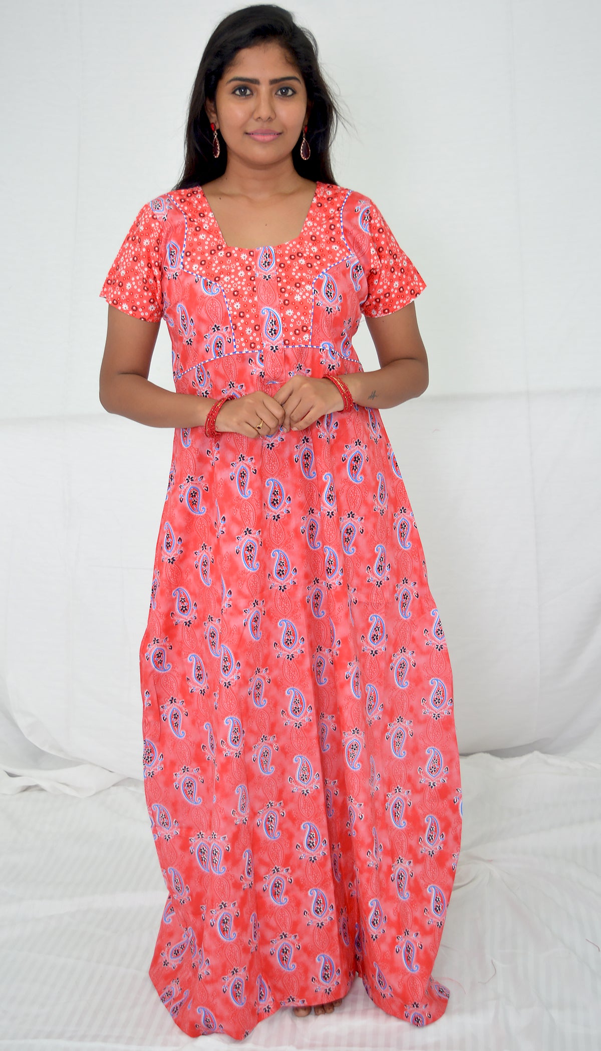 rose red cotton  Nighties