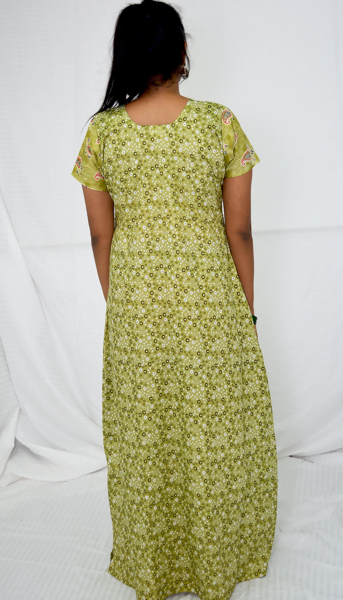 pinkle green  cotton  nighty