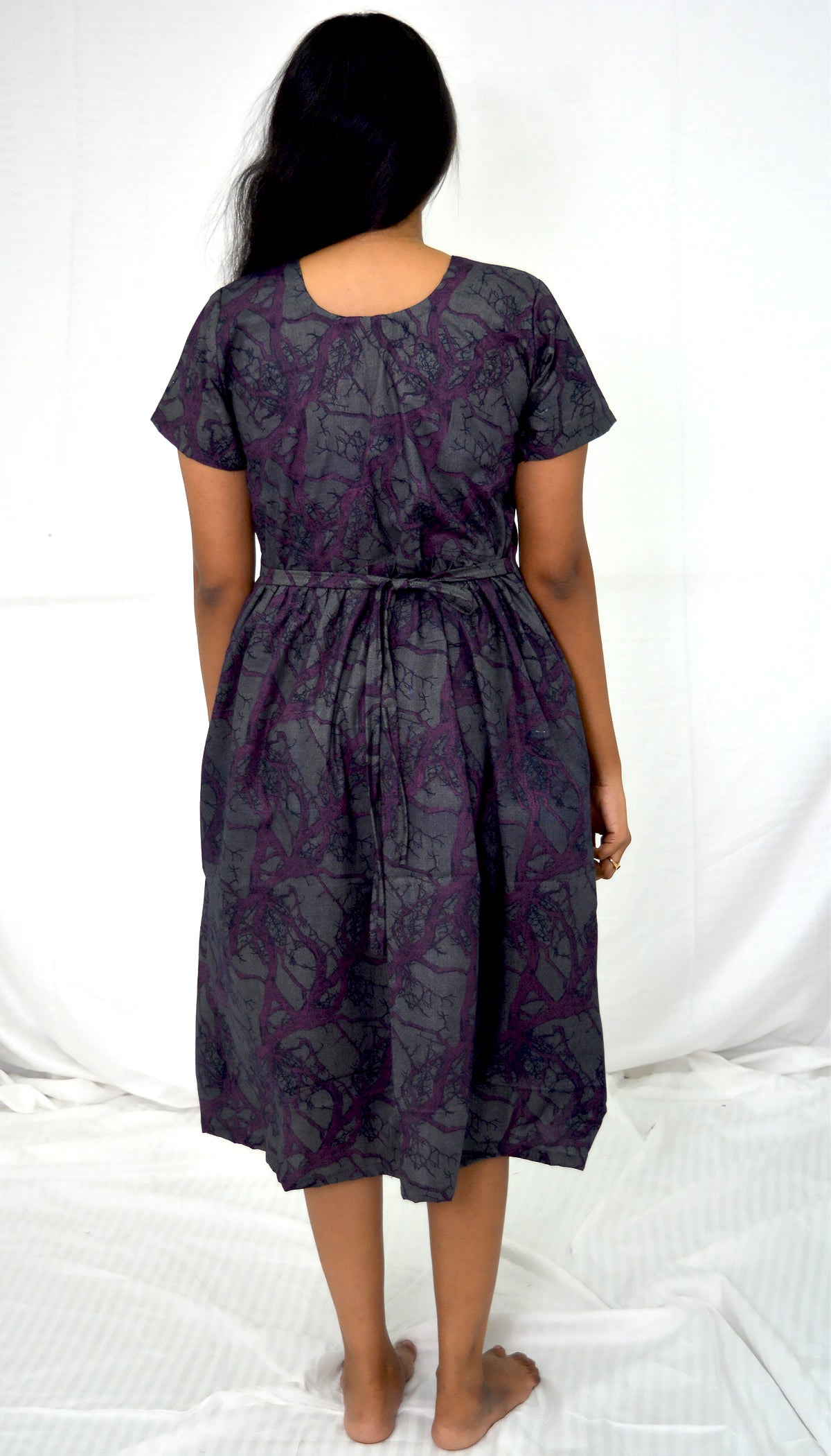 short  grey  cotton frock  nighty