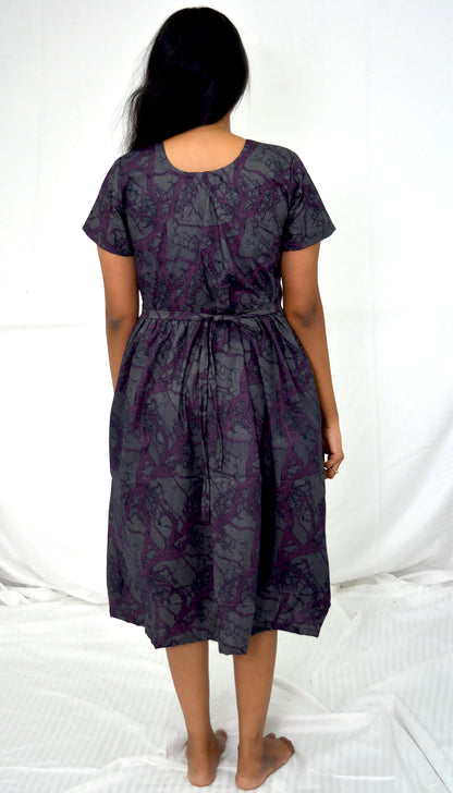 short  grey  cotton frock  nighty