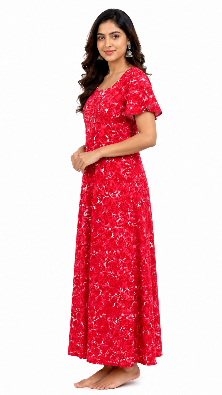 AISNIGHA Pure Cotton Pantone Nighty for Women | Soft & Comfortable Daily Wear Nightdress