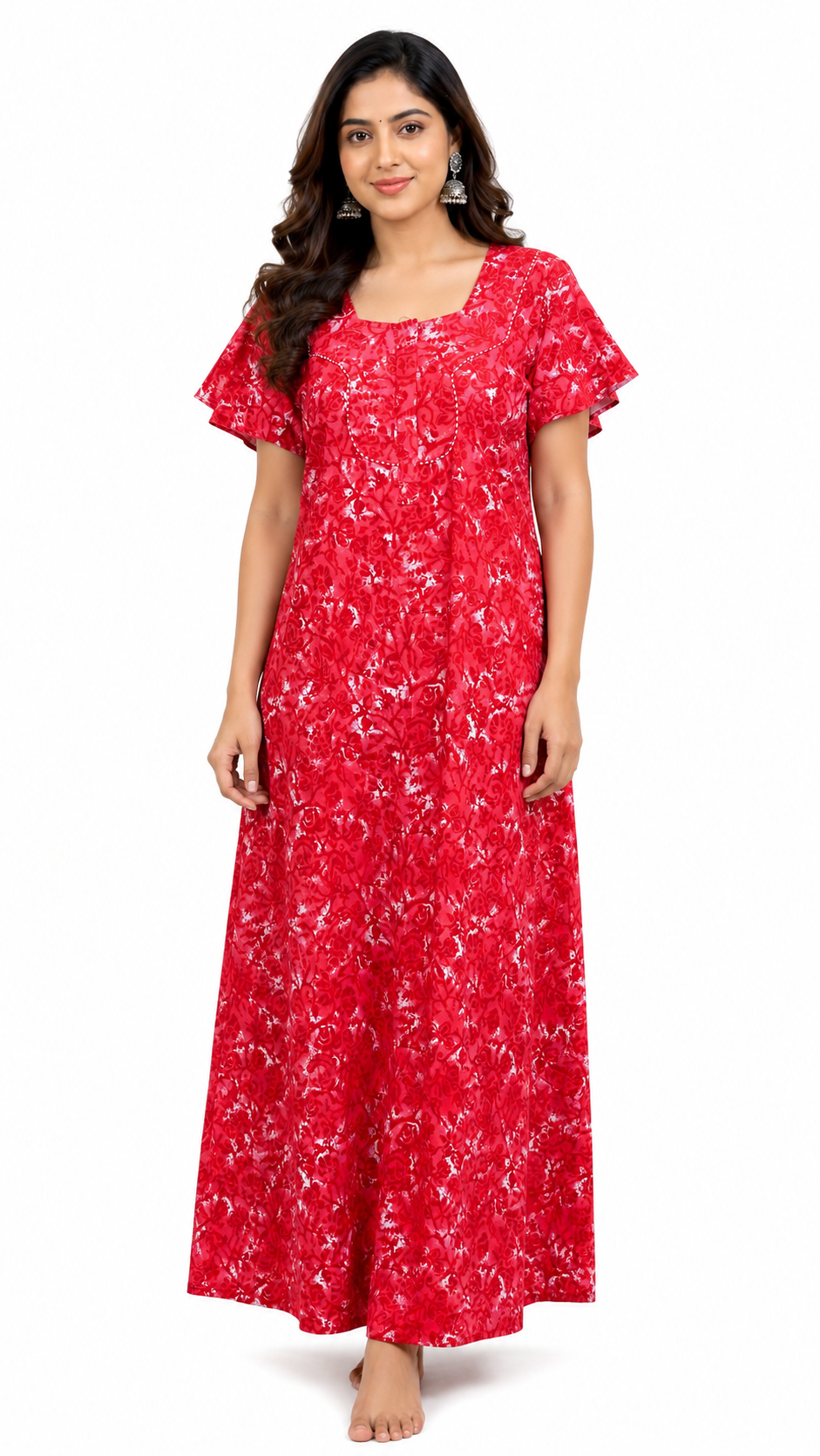 AISNIGHA Pure Cotton Pantone Nighty for Women | Soft & Comfortable Daily Wear Nightdress
