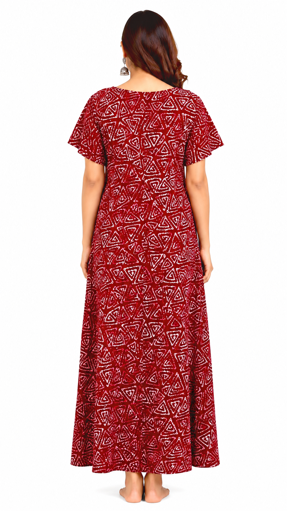 AISNIGHA Women's Pure Cotton Brown Nighty | Soft & Comfortable Daily Wear Nightdress