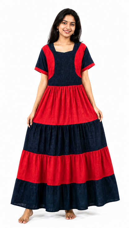 Meet the New Iconic Red with black Frock Style