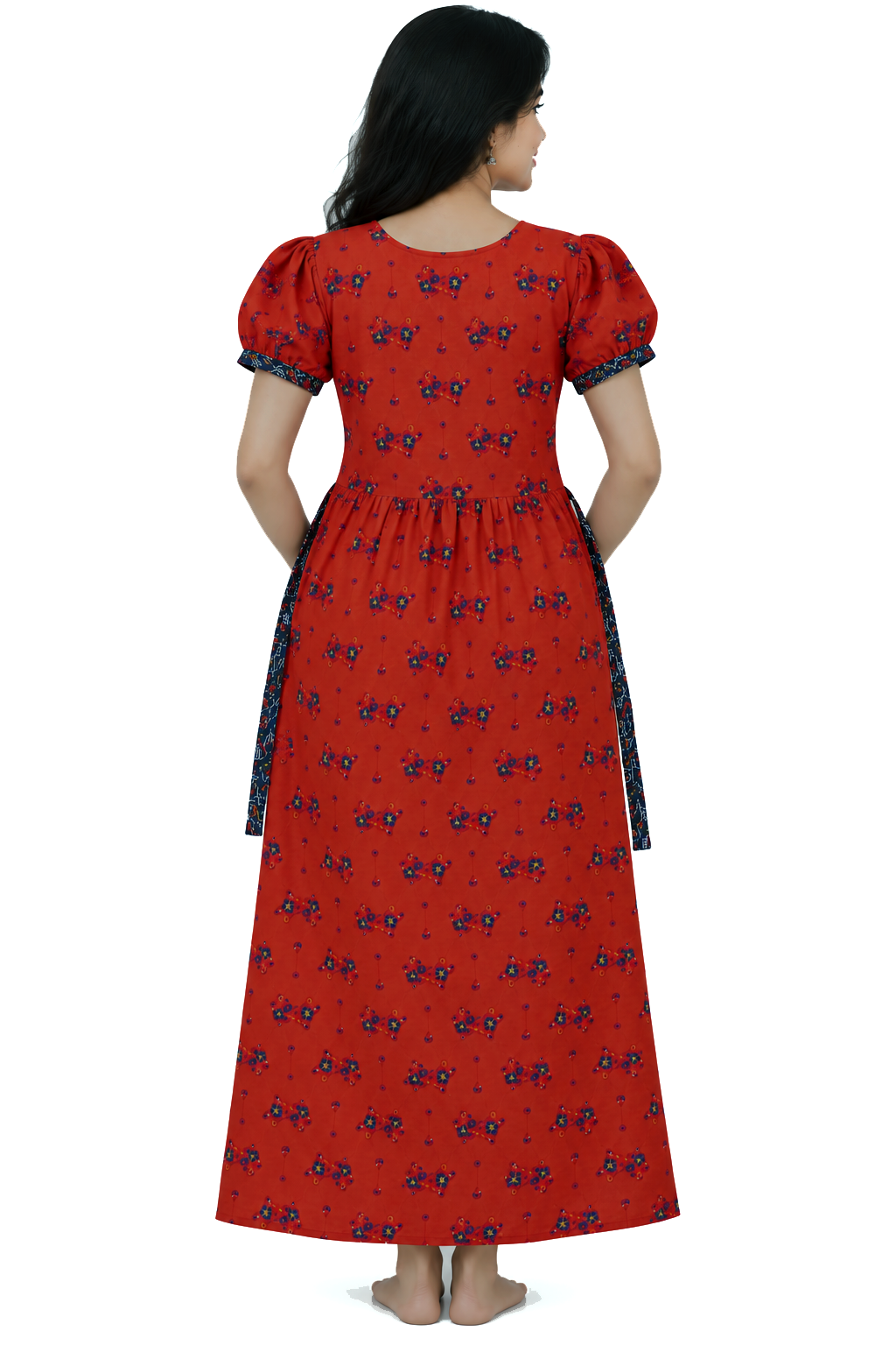 Pure Cotton  Maroon Frock Model