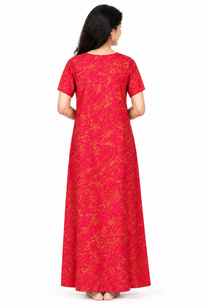 AISNIGHA Flor Rosa Pure Cotton Nighty