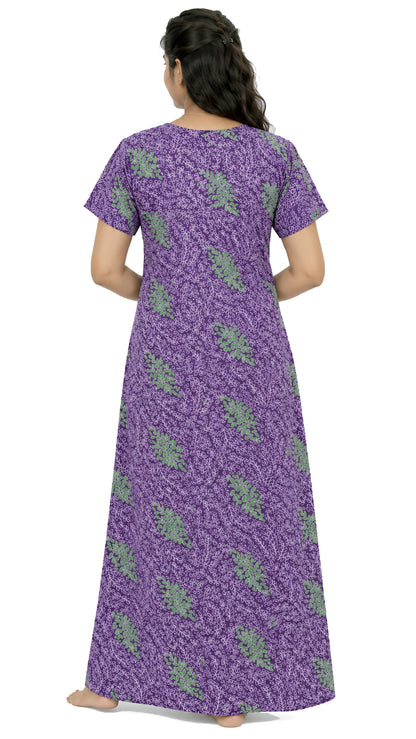 AISNIGHA  Purple Cotton Nighty