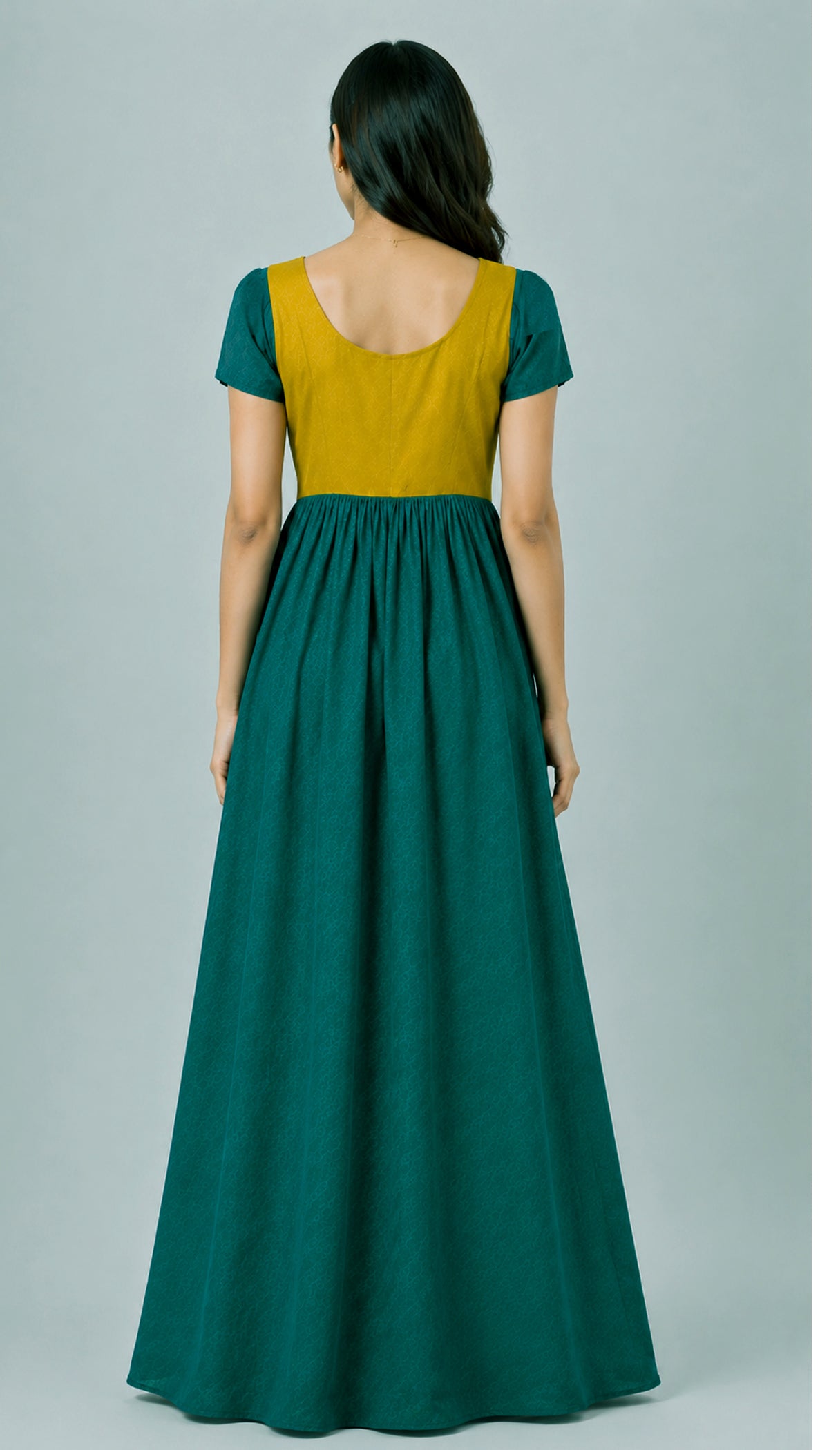 Aisnigha Soft Touch Sleepwear  rama green and golden yellow  frock Nighties
