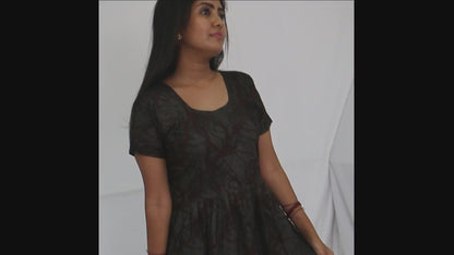 Aisnigha Soft Touch Sleepwear dark gray  cotton frock